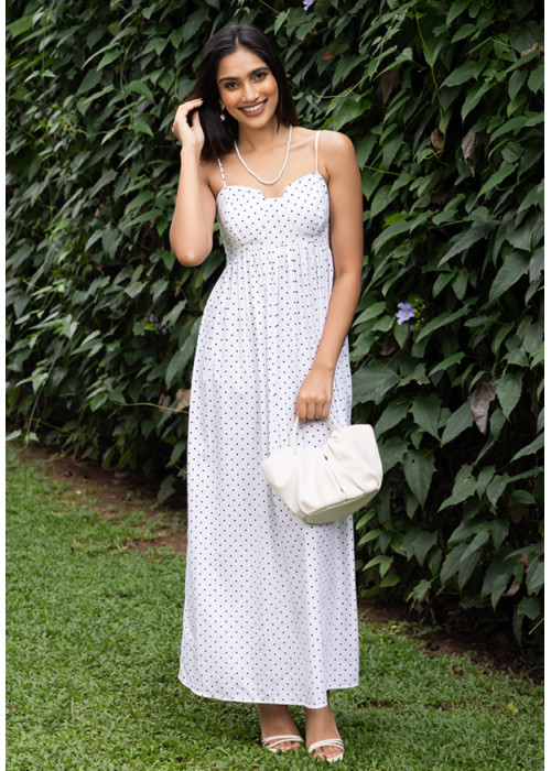 RAVA WHITE BUST DETAIL DRESS